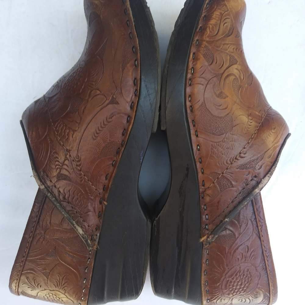 LL.BEAN Woman's Brown Leather clogs 6M